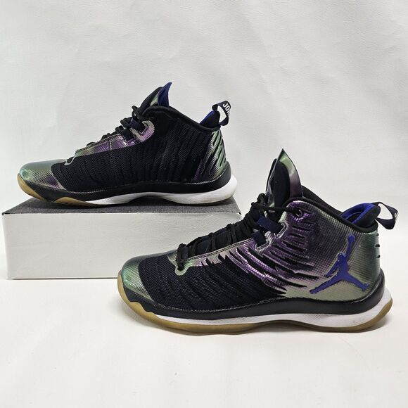 Air Jordan Iridescent Sneakers | Black Green Purple | Men’s Size 10.5 - Picture 4 of 9